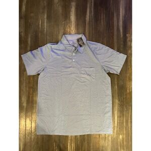 St Johns Bay Mens 2XLT Blue Anchor Rope Quick-Dri Polo Shirt Big & Tall NWT